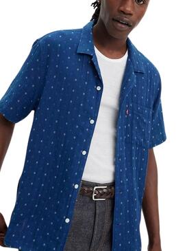 Camisa Levis The Sunset Camp azul para hombre