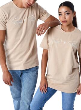 Camiseta Project x Paris Logo beige para hombre