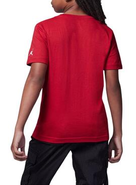 Camiseta Jordan Brand rojo para niño y niña