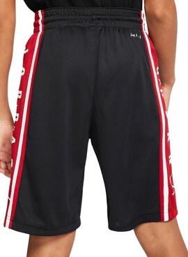 Bermuda Jordan Air negro y rojo para niño