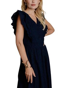 Vestido Naf Naf Barbara marino para mujer