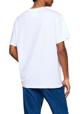 Camiseta Tommy Jeans Street Sign Flag blanco para Hombre