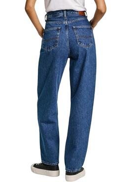 Pantalón Pepe Jeans Barrel denim oscuro para mujer