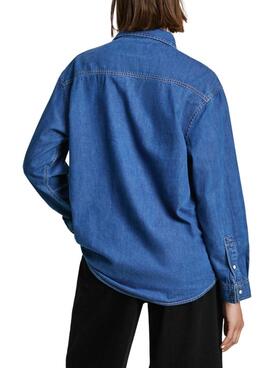  Camisa Pepe Jeans Boyfriend azul para mujer  