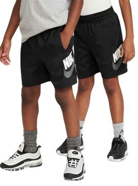 Bermuda Nike Woven negro para niño y niña