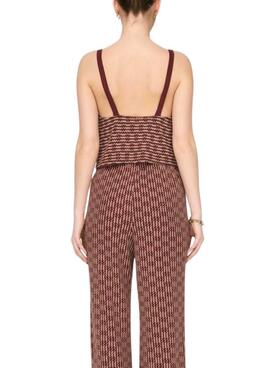 Pantalón Only Tove rojo para mujer