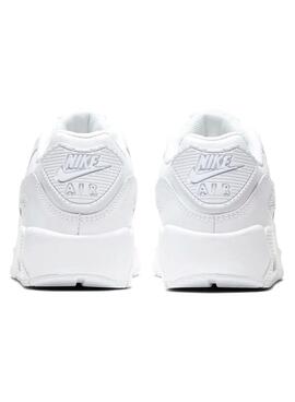 Zapatillos Nike Air Max 90 blanco de piel para niño y niña