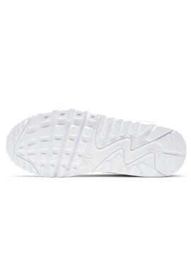 Zapatillos Nike Air Max 90 blanco de piel para niño y niña