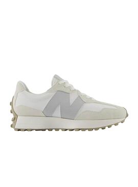 Zapatillas New Balance 327 blanco y gris para mujer. 