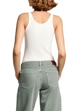 Camiseta Pepe Jeans Eliel blanco roto para mujer