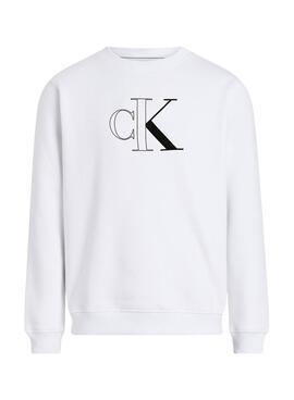 Sudadera Calvin Klein Jeans Outline Monologo blanco para hombre