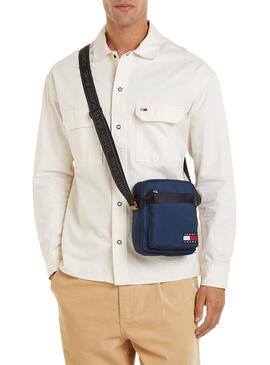 Bolso bandolera Tommy Jeans Essential Daily Reporter azul marino