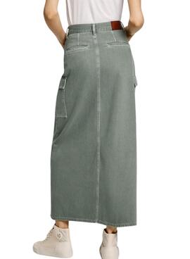 Falda Pepe Jeans Maxi verde para mujer