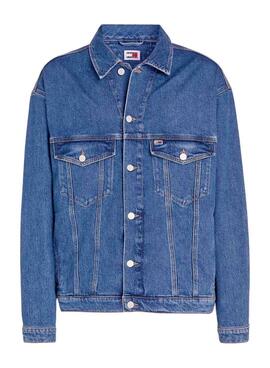   Cazadora Tommy Jeans  Aiden Oversize Trucker  azul para hombre 