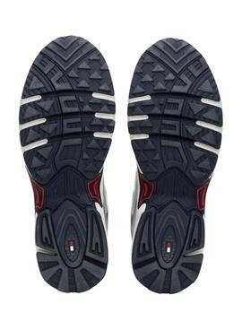 Zapatillas Tommy Jeans Archive Retro Runner plateadas para hombre