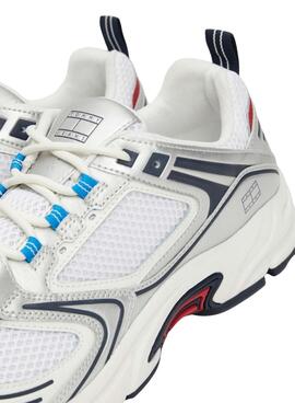 Zapatillas Tommy Jeans Archive Retro Runner plateadas para hombre