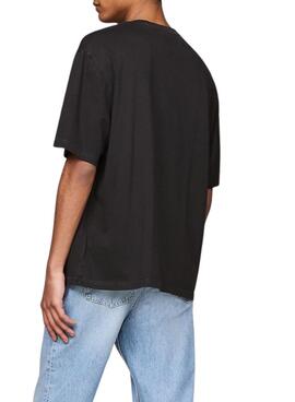 Camiseta Tommy Jeans Big Flag negro para hombre