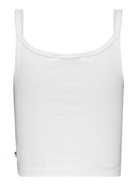 Top Tommy Jeans Varsity blanco para mujer