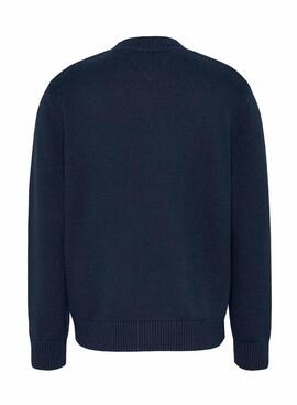 Jersey Tommy Jeans Logo Retro marino para hombre