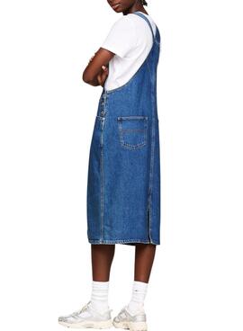 Vestido Tommy Jeans Dungaree denim para mujer