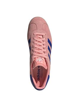 Zapatillas Adidas Gazelle rosa y azul para mujer