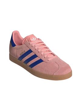 Zapatillas Adidas Gazelle rosa y azul para mujer