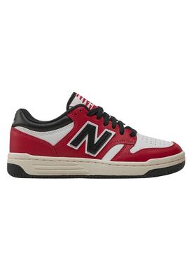 Zapatillas New Balance 480 rojo y blanco para niño y niña