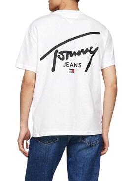 Camiseta Tommy Jeans Signature blanco para hombre