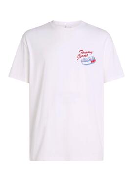 Camiseta Tommy Jeans Plus Logo blanco para hombre
