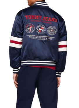 Cazadora bomber Tommy Jeans Varsity Explorer marino para hombre