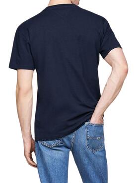 Camiseta Tommy Jeans Signature Twist marino para hombre