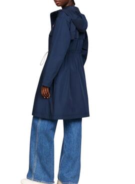Parka cortavientos Tommy Jeans Chicago Waisted marino para mujer