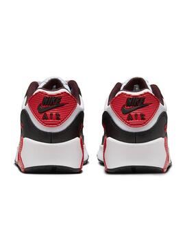Zapatillas Nike Air Max 90 blanco y rojo para niño