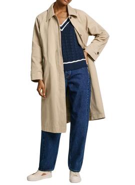 Gabardina  Pepe Jeans Alice beige mujer                                                                                                                                                                                                                        