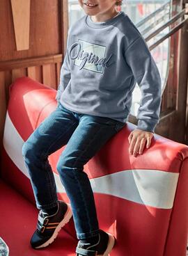 Sudadera Mayoral embossed gris para niño