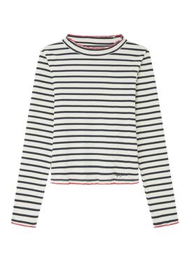 Camiseta Pepe Jeans Tallulah rayas blanco