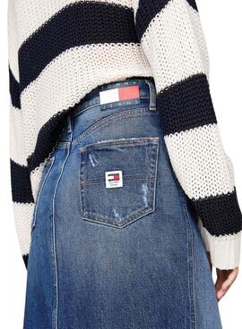 Falda  Tommy Jeans  Claire HGH azul para mujer