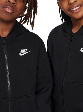 Chándal Nike Sportswear Club Fleece negro para niño y niña