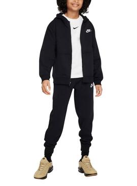 Chándal Nike Sportswear Club Fleece negro para niño y niña