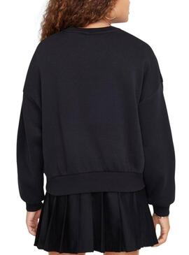Sudadera Nike Club Fleece boxy negro  para niña