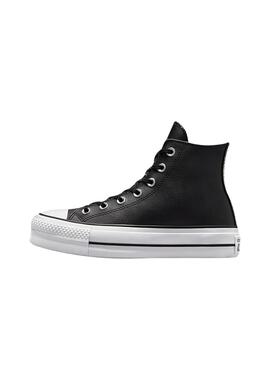 Zapatillas Converse Chuck Taylor All Star Platform Altas Cuero Negro para mujer