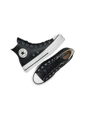 Zapatillas Converse Chuck Taylor All Star Platform Altas Cuero Negro para mujer