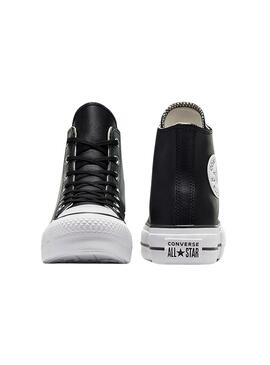 Zapatillas Converse Chuck Taylor All Star Platform Altas Cuero Negro para mujer