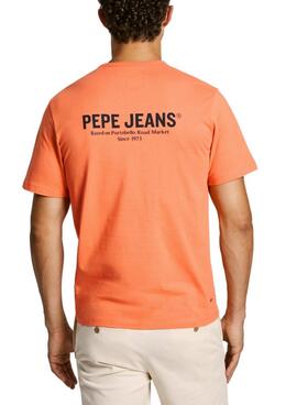 Camiseta Pepe Jeans naranja para hombre