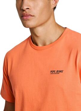 Camiseta Pepe Jeans naranja para hombre