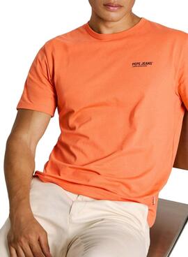 Camiseta Pepe Jeans naranja para hombre