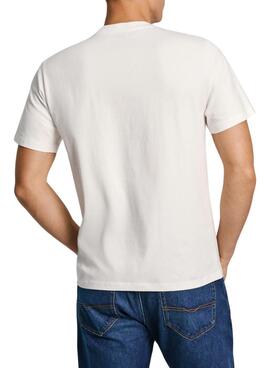 Camiseta Pepe Jeans Axel blanco para hombre 