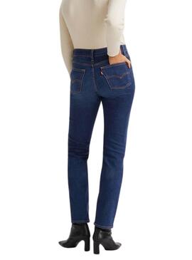 Pantalón vaquero Levis 724 High Rise Straight Dark Indigo para mujer