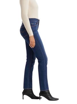 Pantalón vaquero Levis 724 High Rise Straight Dark Indigo para mujer