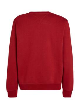 Sudadera Tommy Jeans básica rojo para hombre